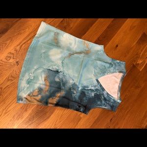 Teal v neck tank. Never been worn